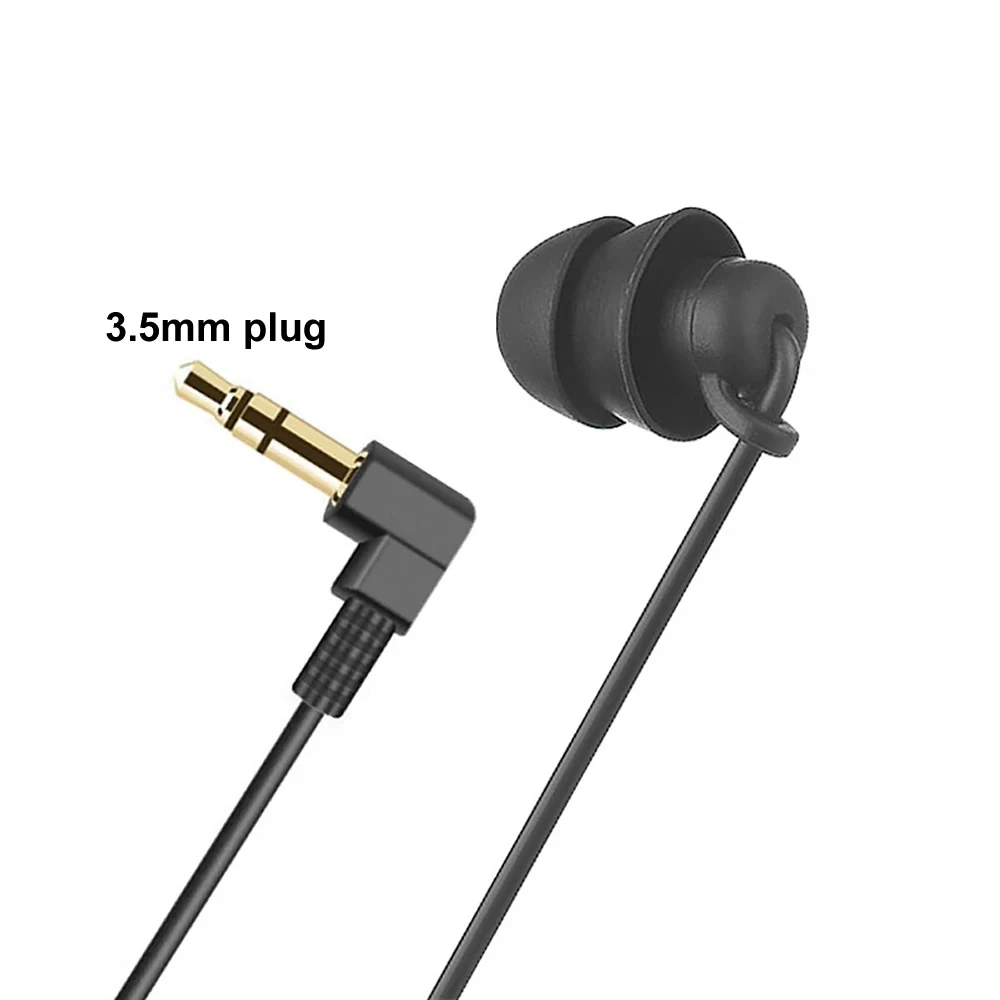 Auricolare singolo lato da 3,5 mm, auricolari mono cablati in silicone Cavo a spirale retrattile a molla per lettori MP3 del telefono Walkie Talkie