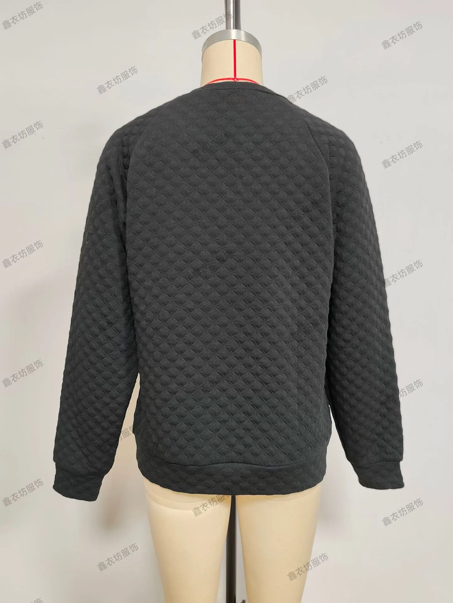 Casual Patchwork Slim Fit Hoodie with Regular Sleeve Elegant Commuter Mid Length Pullover Autumn Long Sleeve V Neck Women Hoodie