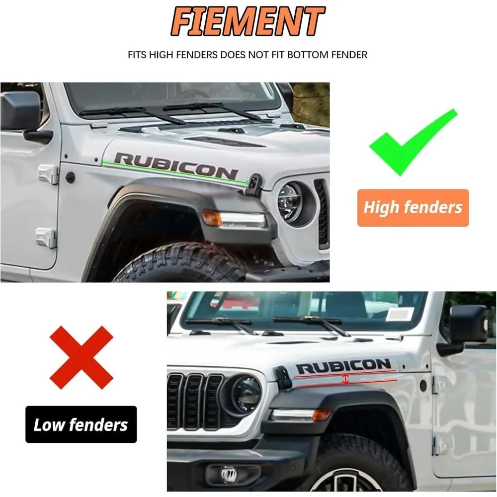Clearance Fender Set For 2020 2024 Jeep Gladiator Mojave Rubicon Front Rear Wheel Liner 4PCS Off Road ABS No Drill Protection