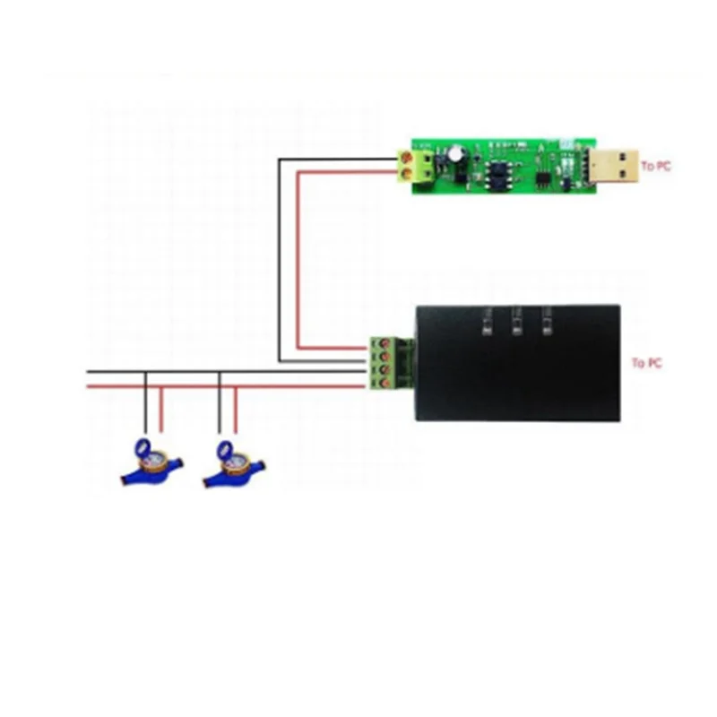 USB to MBUS 슬레이브 모듈 MBUS 마스터 슬레이브 통신 디버깅 버스 모니터, TSS721, 자체 수집 없음