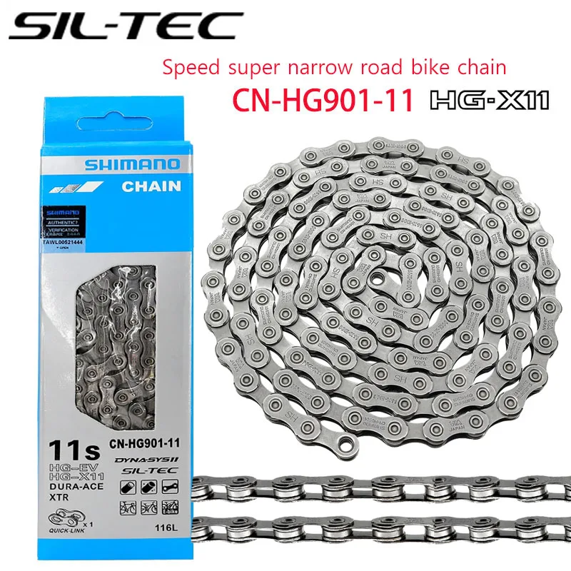 XTR CN-HG901-11 Speed Ultra Narrow Chain SIL-TEC  116L Suitable for Ultegra 6800 R8000 XT M8000 Chain MTB Bike/Highway 11V