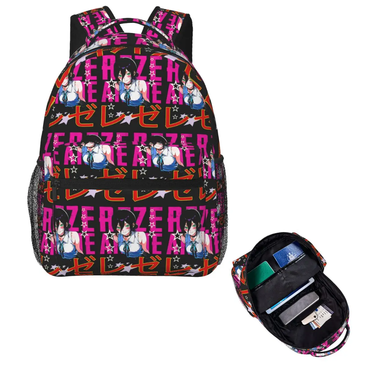 Chainsaw Man Devil Reze Arc Student Backpack School Bag Hiking Travel Daypack for Boys Girls Fashion Bookbag Shoulder Bags