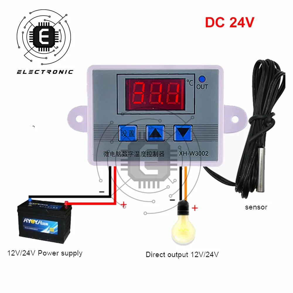 W3002 dc 12v 24v ac 110v 220v profession eller digitaler led temperatur regler 10a thermostat regler heizung kühlung steuerung