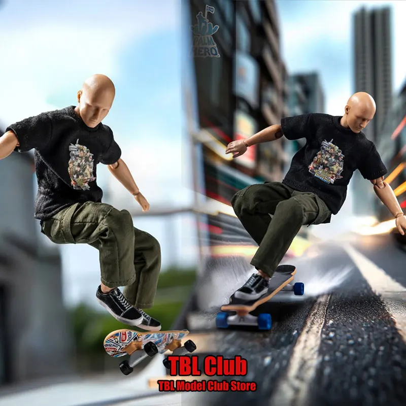 

In Stock DID SF80004 1/12 Scale Male Soldier Skater Boy Casual Clothes Skate Full Set 6inch Action Figure Doll