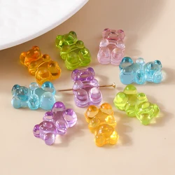 20pcs 11*18mm Cute Candy Color Gummy Bear Charms for DIY Earring Bracelet Necklace Pendant Women Kids Jewelry Making Accessories