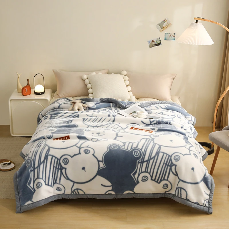 

1pc Fashionable printed multi-functional blanket, single and double person all-season full-body covering blanket, nap blanket