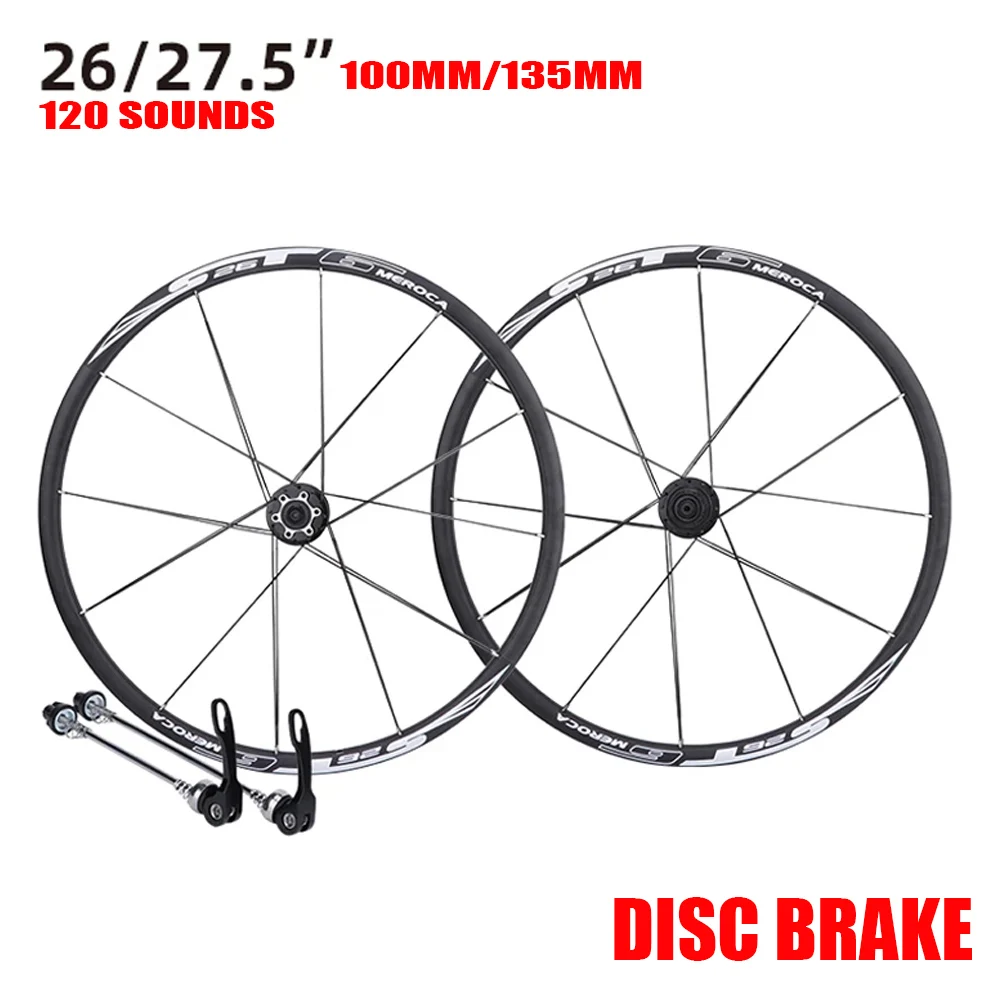 

Hexagram Spokes Weave 120 Sounds Mtb Bicycle Mountain Bike Wheelsets 26" 27.5er 24 Hole Disc Brake QR 5 Sealed Bearing Wheelset