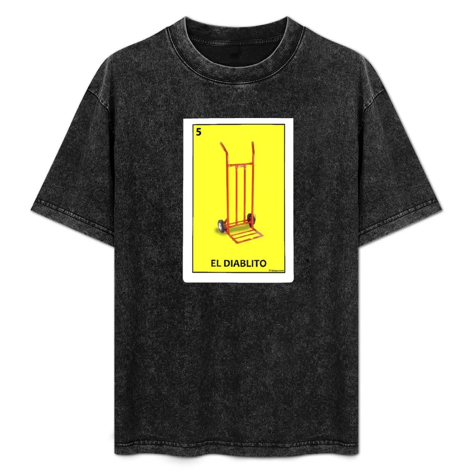 Camiseta Tarjeta de El Diablito - The Little Devil Card, Top Básico de Manga Corta para Uso Diario