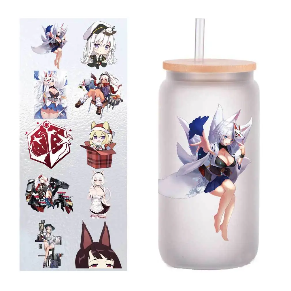 

10 pieces/Bao Bi secondary game UV transfer sticker Crystal label pen cup sticker customization