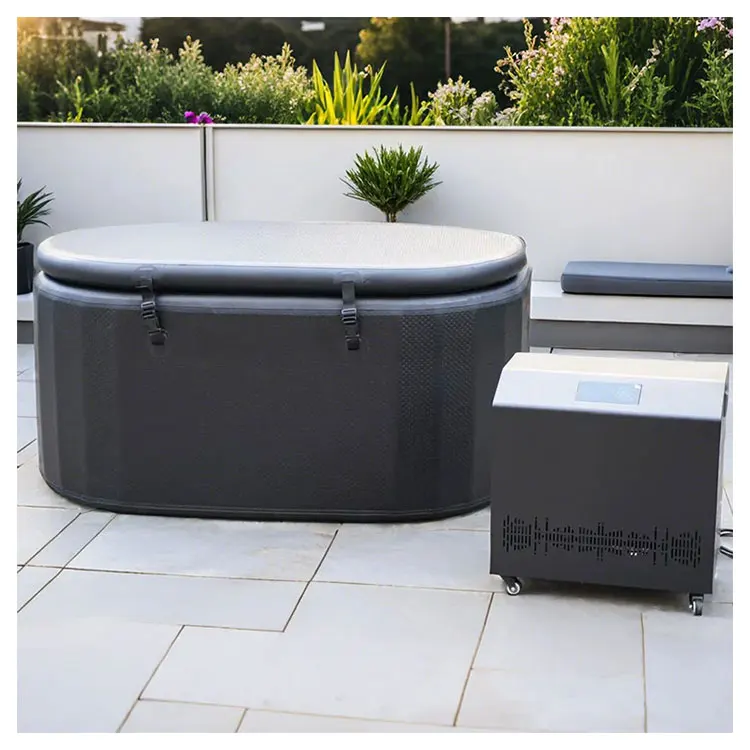 

STLFSmart Modern 0.5 0.8 1 2 HPs Portable Outdoor Automatic Ice Bath Chiller Wi-Fi Controlled Cold Plunge with Chiller