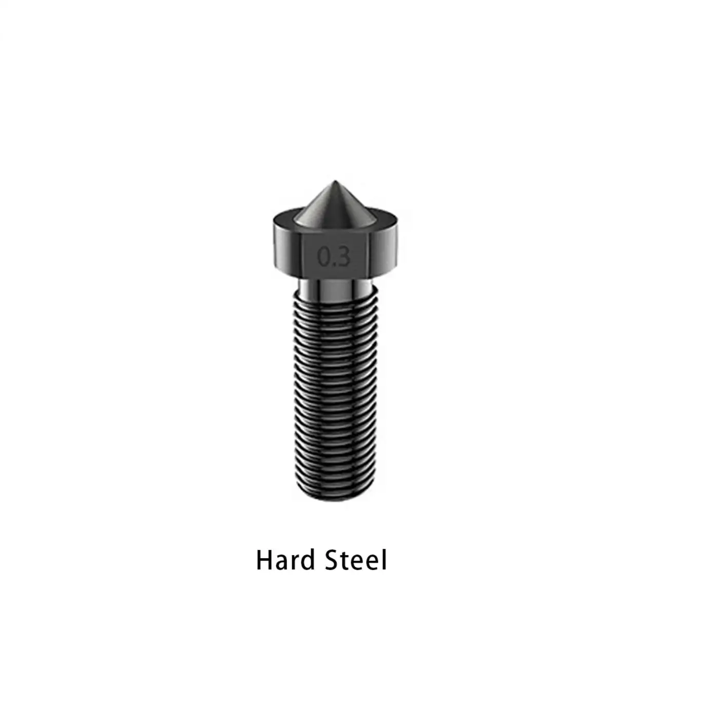 1piece 0.3mm Hardened Steel / Stainless Steel / Brass Volcano Hotend Nozzles for 3D Printer 1.75mm Filament Printed Head Nozzle