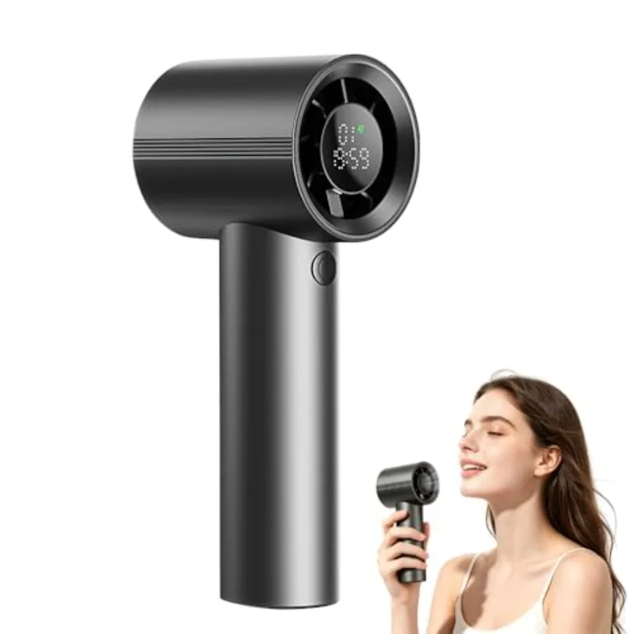 

Handheld Fan Portable, 4000mAh Rechargeable Mini Personal Fan with 199 Speeds and Smart LED Display, 20000RPM Brushless Motor S