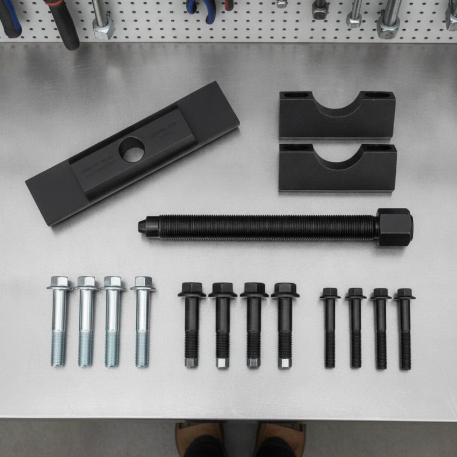 Truck Yoke Puller Threaded Yoke Puller with Adapter Blocks Strong Compact for Mechanics, Automotive Workshop