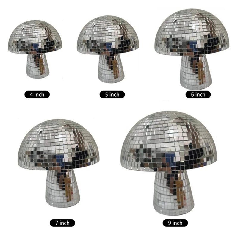 Mushroom Shape Disco Mirror Ball Bedroom Decoration Aesthetic Retro Reflective  Mushroom Party Home Decor