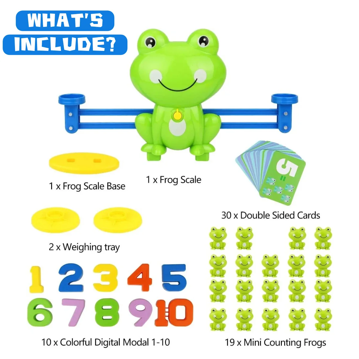 Jogo de matemática legal, brinquedos de contagem de equilíbrio de sapo para meninos e meninas, número educacional divertido, presente para crianças, aprendizagem de haste