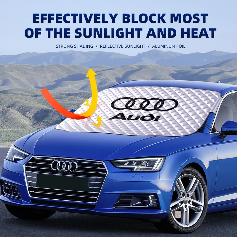 Car Snow Block Cover Thicken Windshield Sunshade Window Protector Accessories For Audi A3 A4 A5 A6 A7 A8 Q2 Q3 Q5 Q8 B8 TT Sline