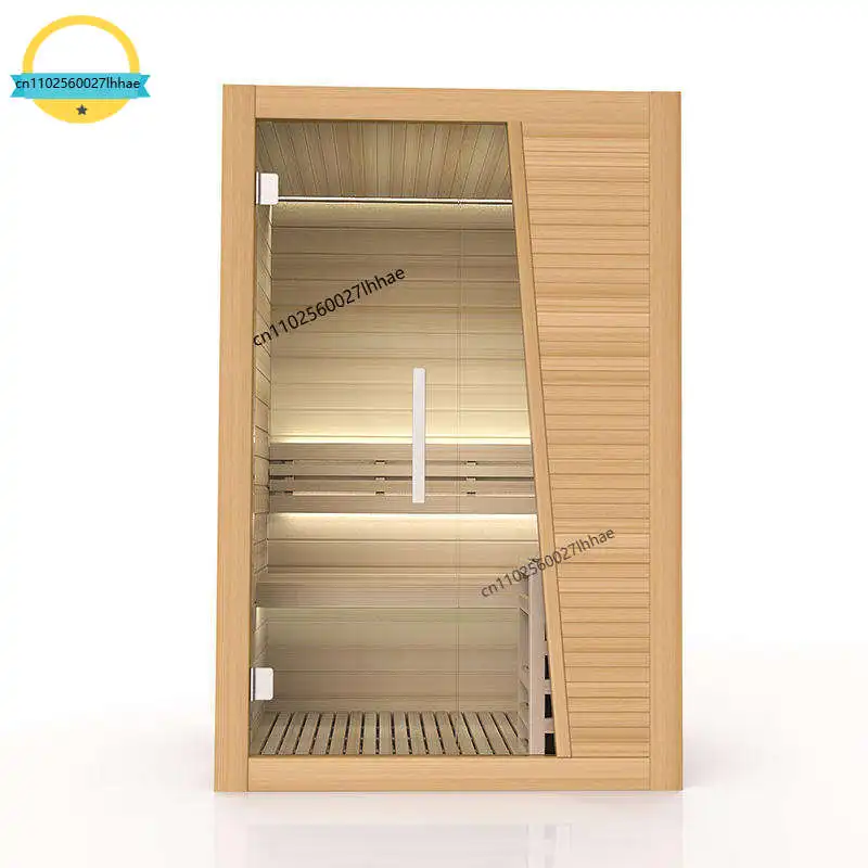 Modern‑Style 2‑3 Person Finnish Solid Wood Sauna Room Indoor Traditional Wooden Sauna Spa Relaxation Equipment