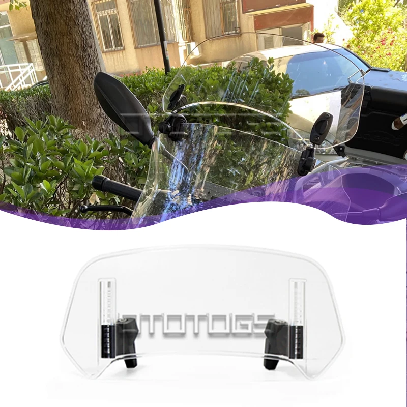 

Universal Motorcycle Windshield Extension For BMW R1200GS R1250GS ADV K1600GTL Adjustable Spoiler Clamp-On Windscreen Deflector