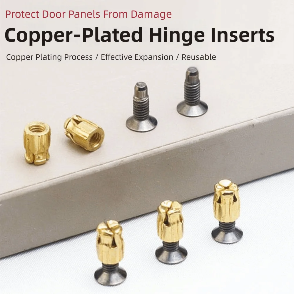 20Set Embedded Parts Cabinet Hinge Nut Screw Rust Proof Easy Install Expansion Nut Kit Practical Reusable Hardware Repair Kit