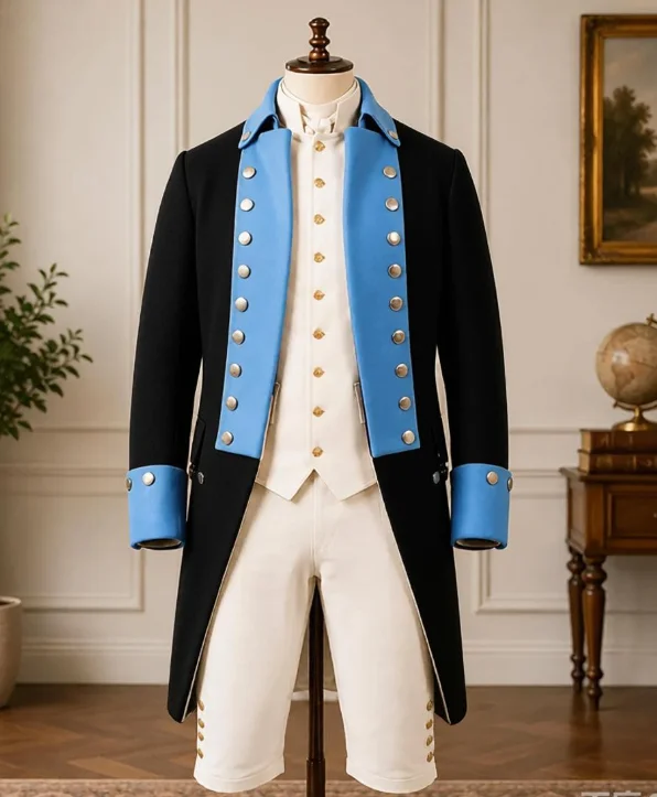 Custom Made 18th Century British Officer Uniform Revolutionary War Military Army Suit Colonial Reenactment Jacket