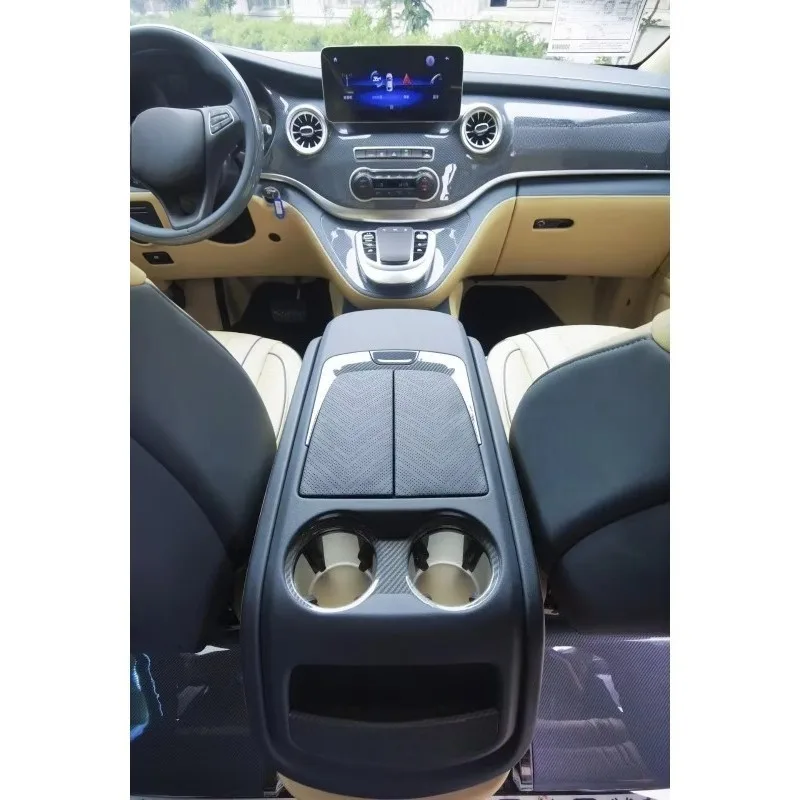 High Quality Central Luxury Armrest Box for Car Interiors Modified Leather Bag Built-In Refrigerator Versatile Storage