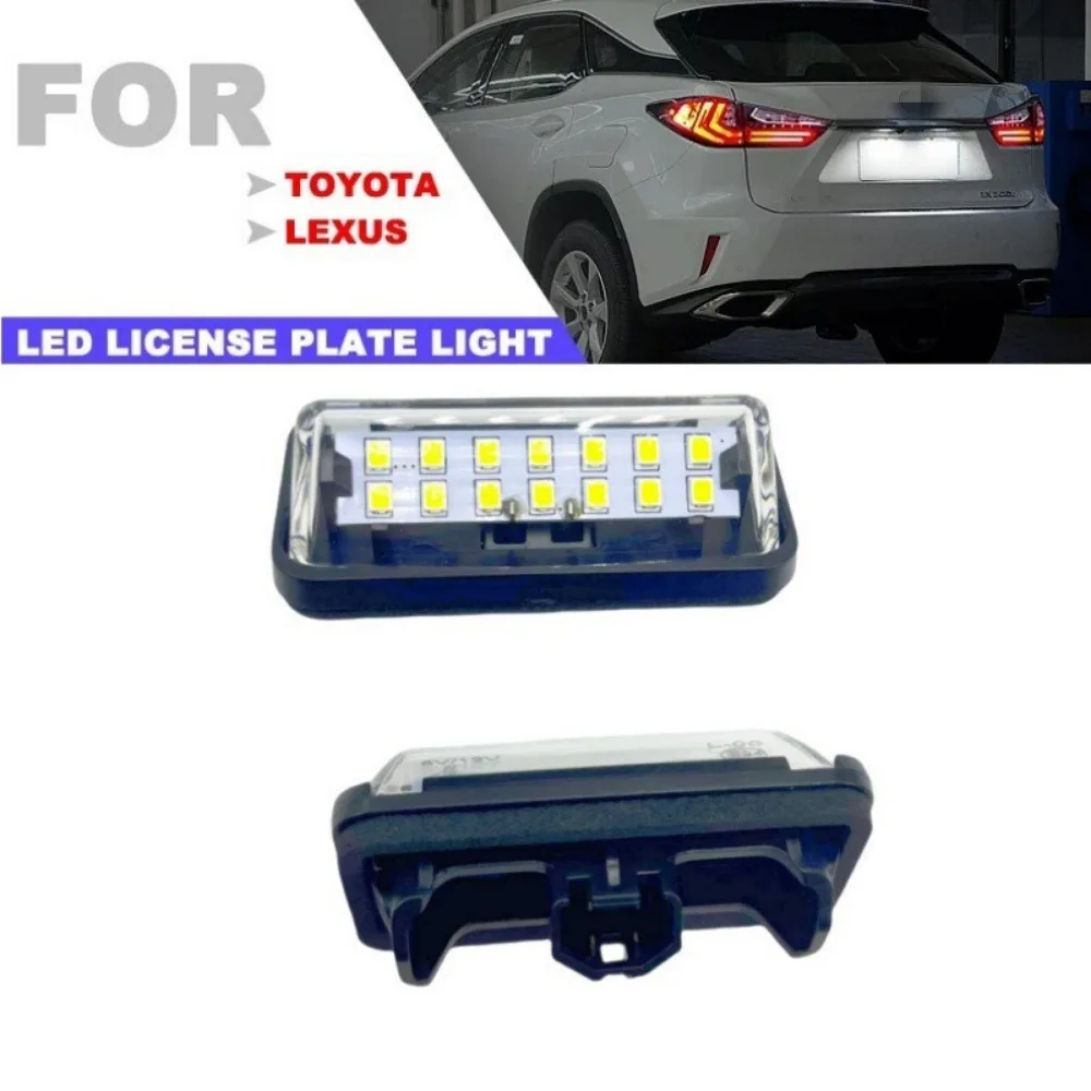 

2 Ps LED License Plate Light for Lexus ES300h UX250h UX200 UX300e Plug&Play OEM Replace Auto Accessoires