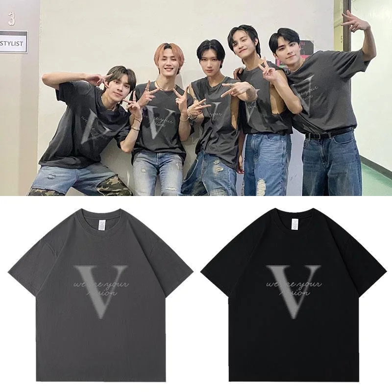 

2023 WayV Fanmeeting Tour Oversized T Shirt Women Men 100% Cotton Summer Short Sleeve Funny Tshirt Graphic Tees Streetwear