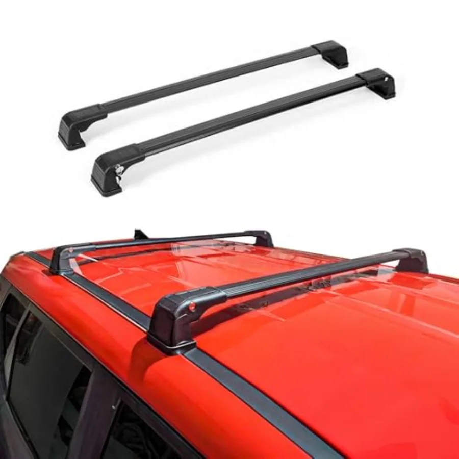 

Roof Rack Cross Bars for Kia Soul 2014-2019 Lockable 165Lbs Aluminium Black 2Pcs fits Fixpoints Cargo Carriers Kayak Canoe Bike