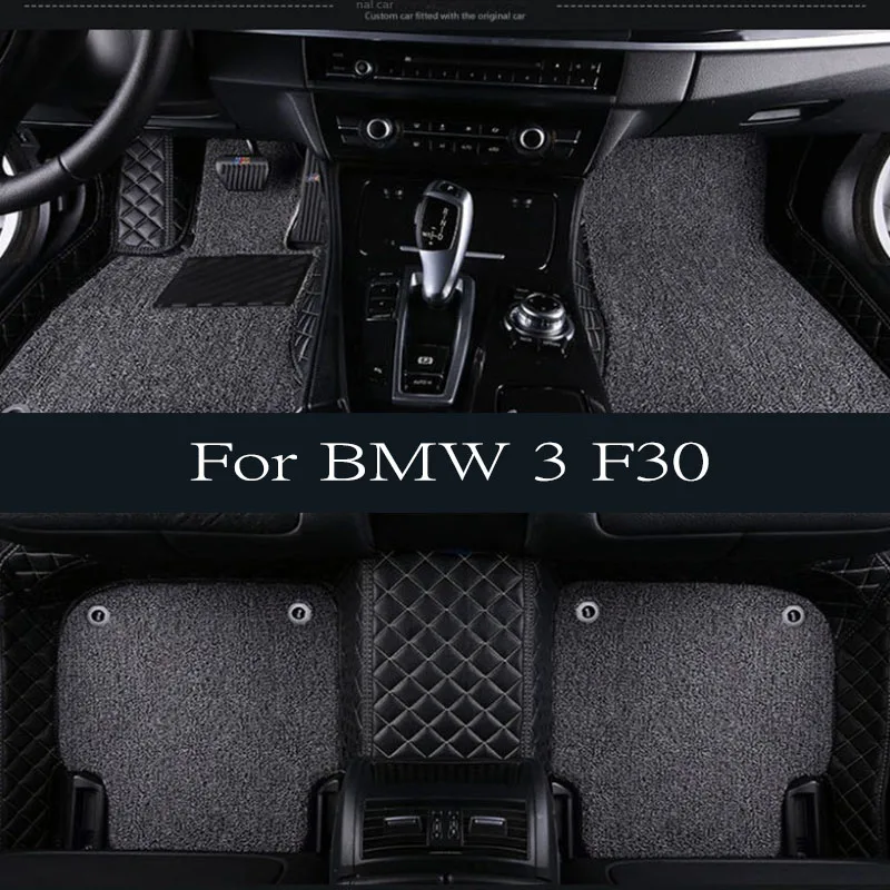 Car Floor Mats For BMW 3 F30 325i 330i 320i 318i Five Doors 2013 2014 15 16 17 18 19 Foot Pads Carpet Cover Interior Accessories