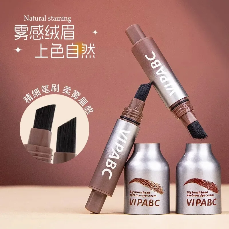 Natuurlijk wild wenkbrauwpotlood met luchtkussen, waterdicht en zweetbestendig, geverfde wenkbrauwpasta, pluche waterwenkbrauwpotlood