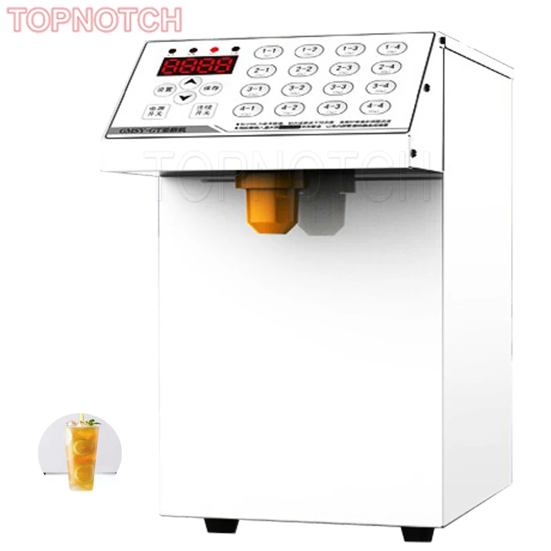 

Food Processors Automatic Fructose Dispenser Stainless Steel Syrup Bubble Tea Shop Quantitative Machine 8L 16 Keys 220V