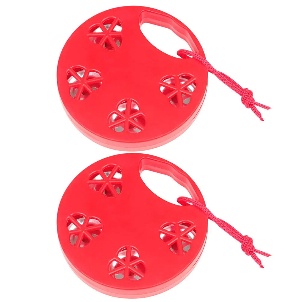 

2 Pcs Flower Drum Bell Kid Instrument Kids Musical Instruments Percussion Toddler Plastic Hand Tambourine Bells Baby Child Toys