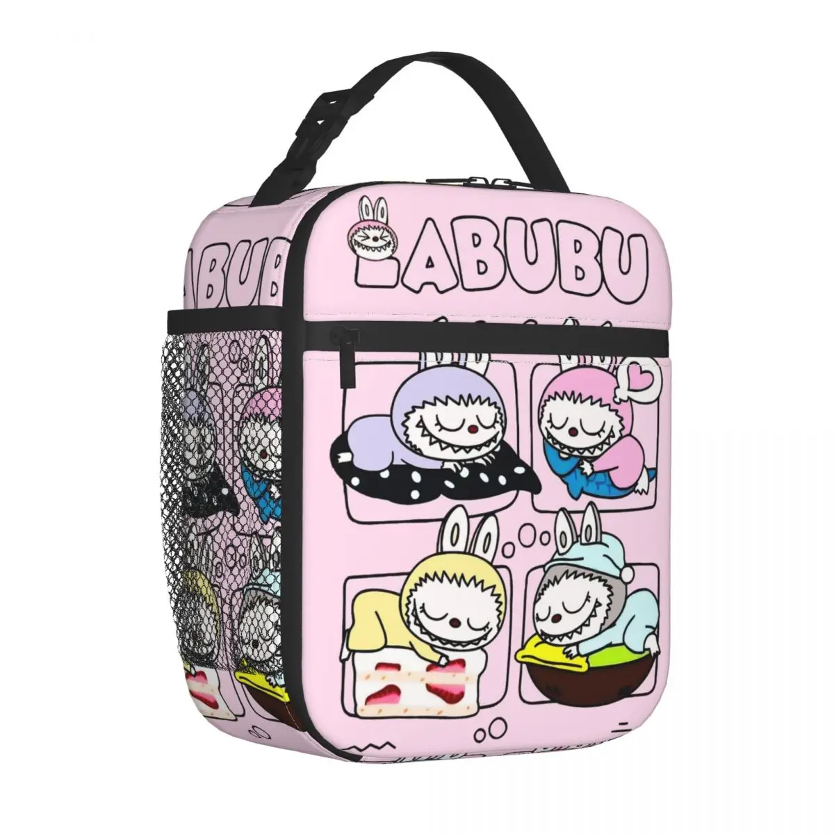 Labubu Sleepy Pop Mart Popmart Dolls Insulated Lunch Tote Bag For Outdoor Food Storage Bag Reusable Thermal Cooler Lunch Boxes