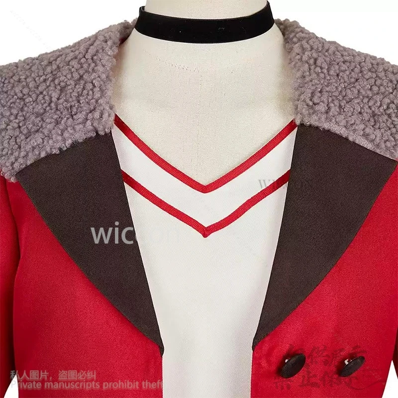 مومو Ayase الساخن أنيمي دان دا دان تأثيري فستان مُصمم حسب الطلب معطف أحمر موحدة جورب أقراط الباروكات لجميع القديسين عيد الميلاد مخصص