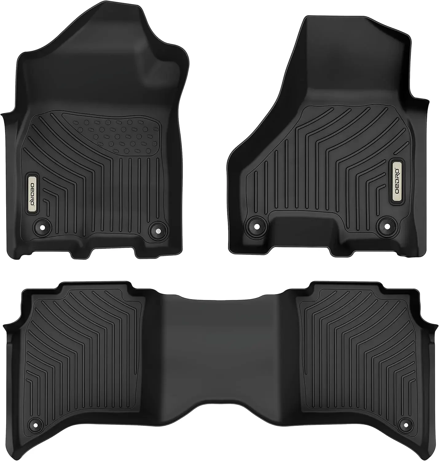 

Floor Mats Fit 2019-2024 Ram 2500/3500 Crew Cab with 1st Row Bucket or Bench Seats, Custom Fit TPE All Weather Car Mats Includes