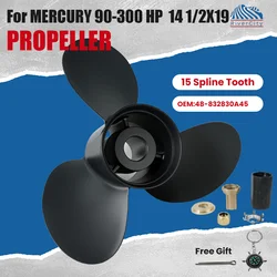 Boat Propeller 14 1/2x19 For Mercury 135HP 175HP 225HP 250HP Outboard Screw Boat Motor Aluminum Propeller 3 Blade 15 Spline