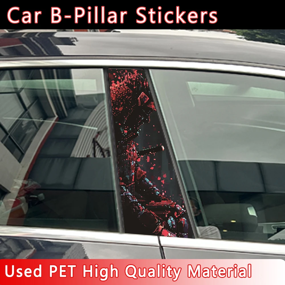 1PC/2PCS JDM Samurai Universal Car Stickers Auto B Pillar Waterproof Decoration DIY Car Doors Pillar Refit Car Styling Decals