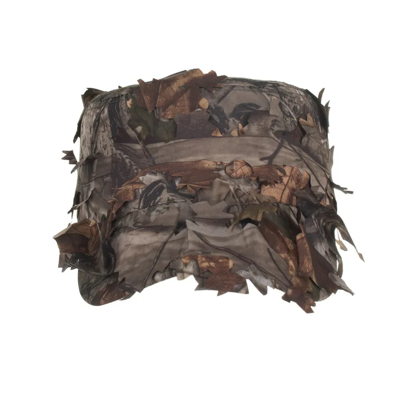 Zhongmei Spring/Summer New Leaf Camouflage Flat Top Hat Military Cap Outdoor Sunshade Casual Hat