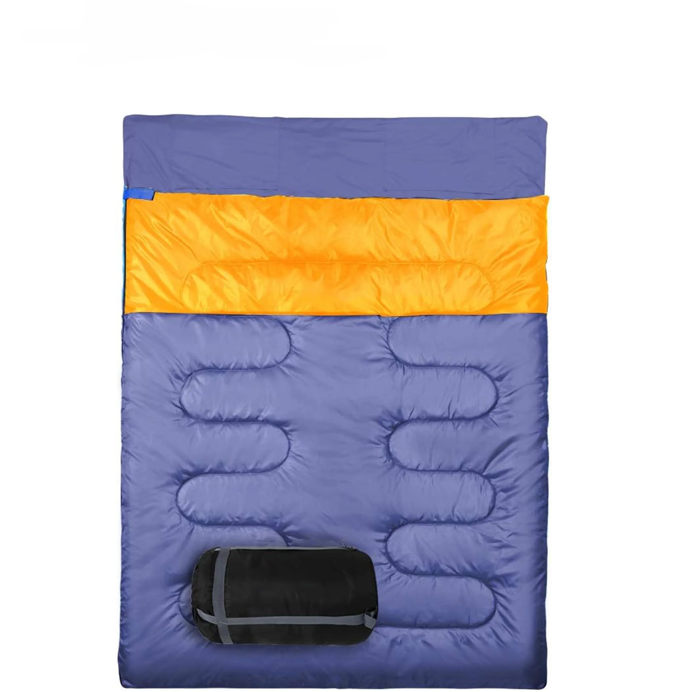 waterproof sleeping bag for two, suitable for camping, backpacking, or hiking, suitable for adults, teenagers, or families