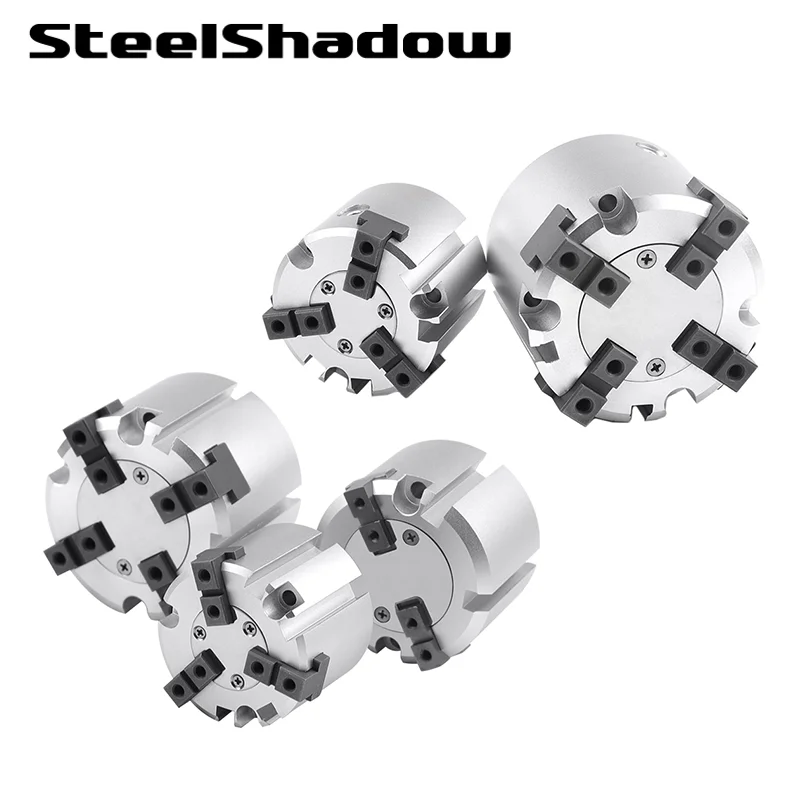 

SteelShadow MHS2/MHS3/MHS4 Series 2/3/4 Finger Gripper Replacement Double Action Rotating Air Cylinder 16D/20D/25D/32D/40D/50D
