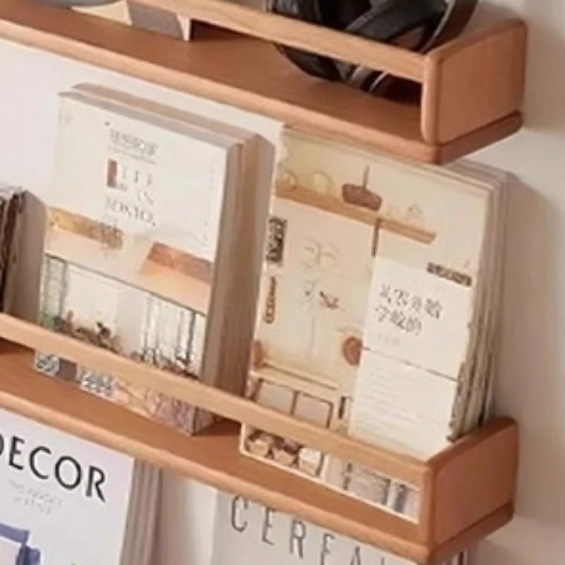 Wall Shelf Magazine Racks Storage Display Office Furniture Magazine Racks Vanity Wood Furniture Rek Voor Tijdschriften MHSNJ