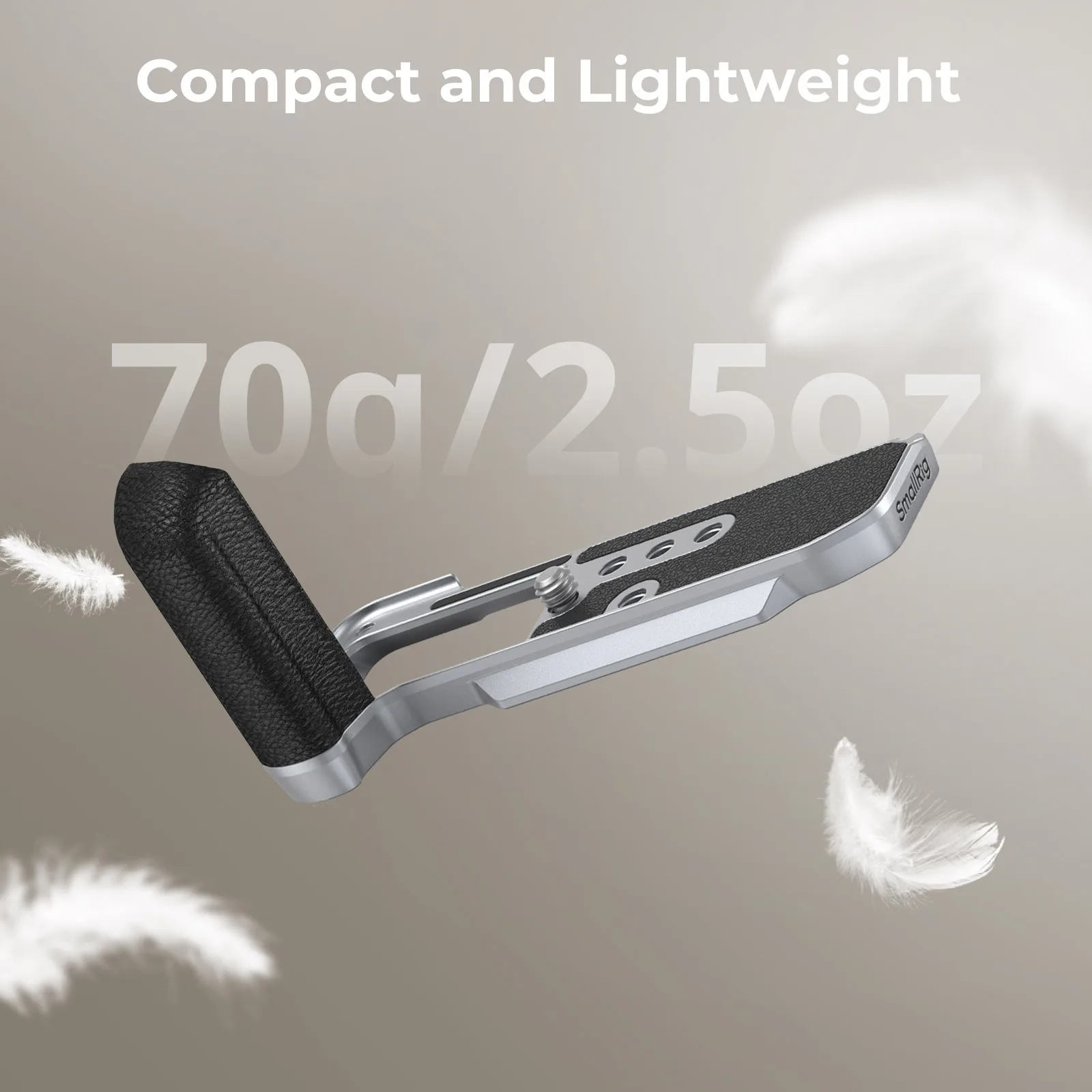 لوحة تثبيت على شكل حرف L من SmallRig مع مقبض سيليكون لـ FUJIFILM X-M5 مقبض سيليكون لـ X-M5 لون أسود فضي 4875