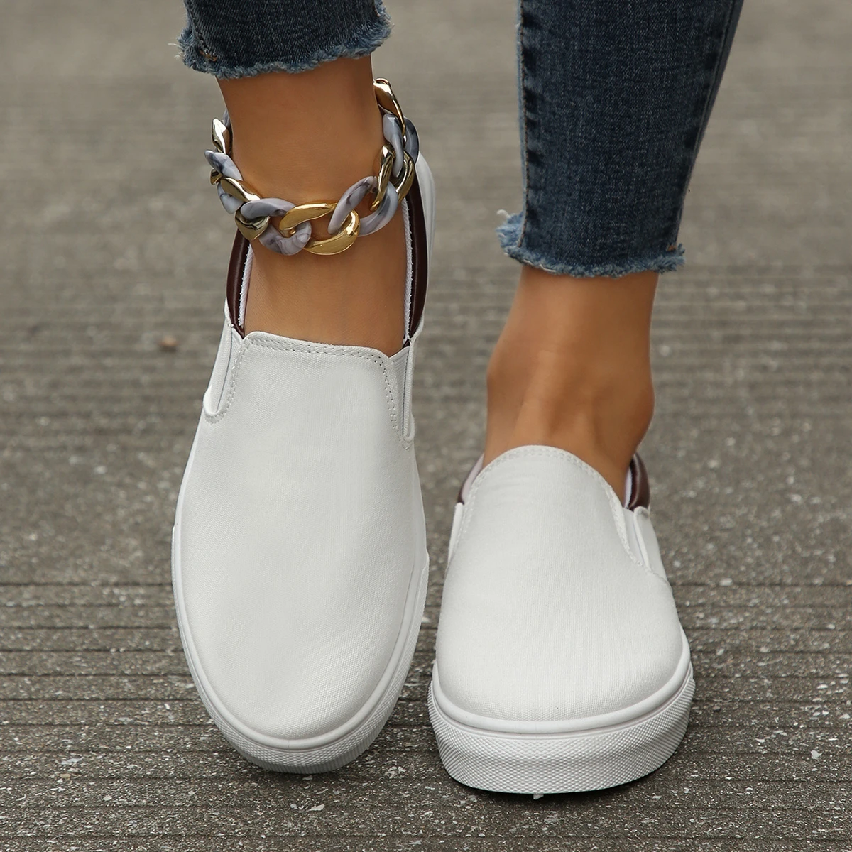 2023 New Hot Sale Women Platform Sneakers Solid Color Wedges Fashion Casual Shoes Comfortable Flats Outdoor Running Female Shoes