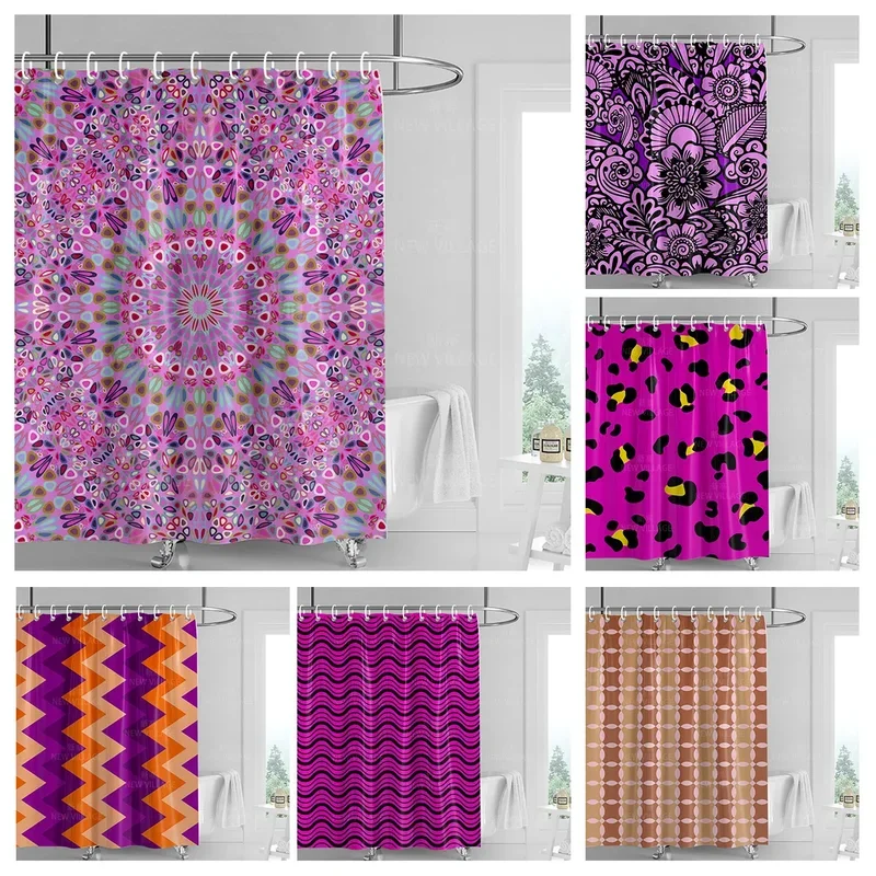 Home decoration shower curtains bathroom waterproof curtain fabric Living Room Modern Nordic Modern geometric pattern simple