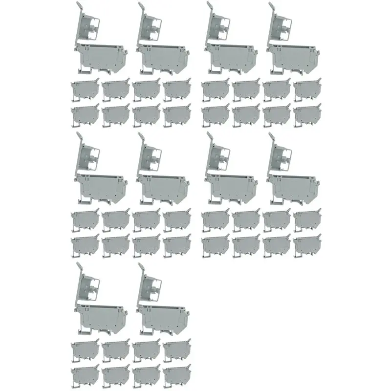 AB34-UK5-HESI UK5RD Without LED DIN Rail Fuse Terminal Base Disconnect Terminal Block Screw Clip (Pack Of 50Pcs,Grey)