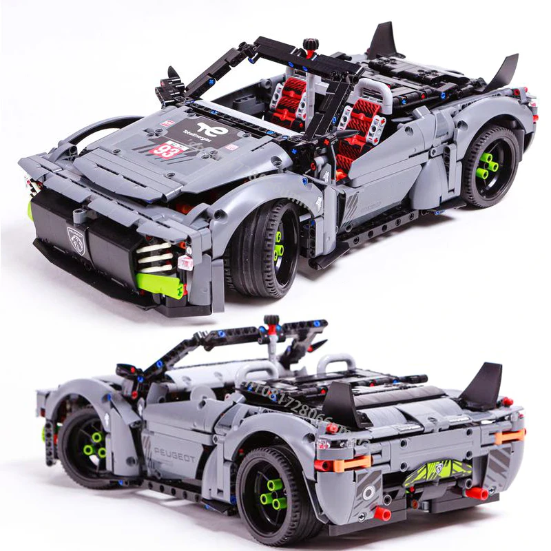 1392Pcs Technical Peugeot Convertible Sportcar Car Building Blocks DIY Racing Vehicle Assemble Bricks Children Toy Gift 42156-B