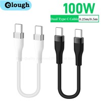 100W 0.25m/0.5m Short Cable Type C To USB C Cable Fast Charging For Iphone 15 16 Xiaomi Samsung Huawei Power Bank USB C Cable