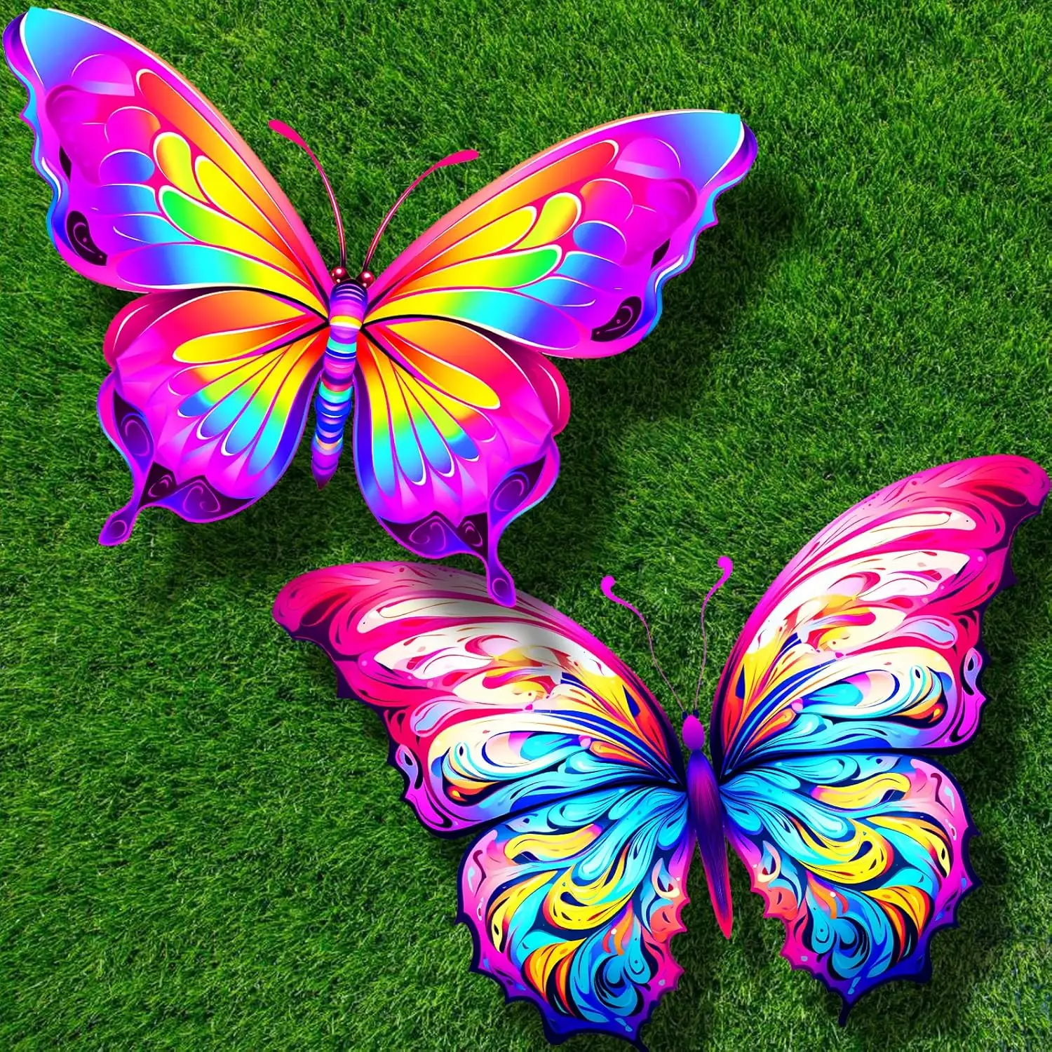 Nieuwe aankomst Outdoor Fun Sports 2 stks/set Mooie vlindervlieger met handvat en touwtje Goed vliegen voor kinderen