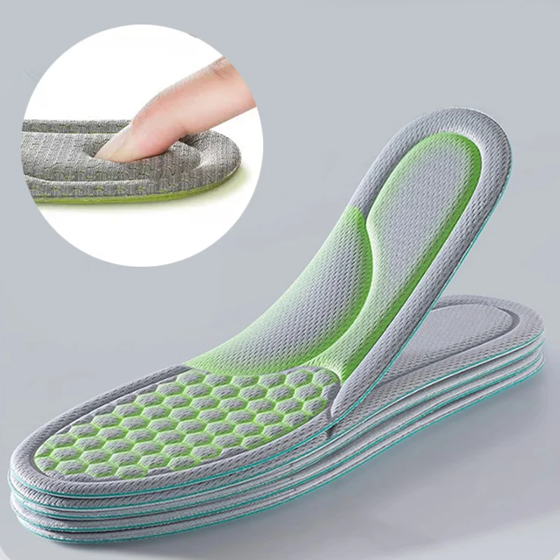 2PCS Soft Memory Foam Insoles for Shoes Men Women Deodorant Absorb-Sweat Massage Sport Insole Feet Orthopedic Shoe Sole Running image 2