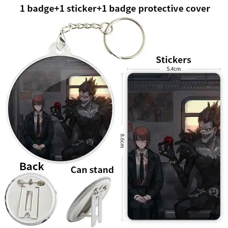 Ryuk เข็มกลัดสัญลักษณ์ตัวการ์ตูนสำหรับตกแต่ง, เข็มกลัดรูปสมอเรือ75มม.